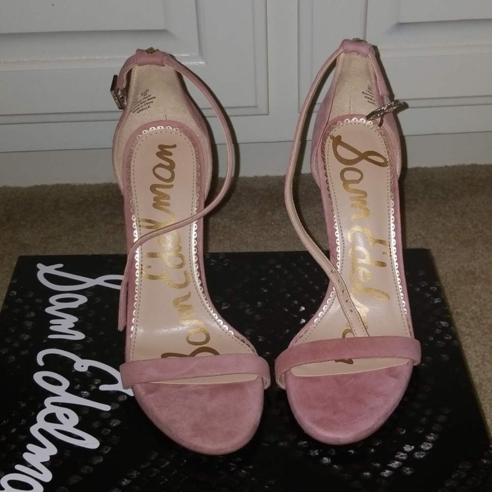 Pink suede heels Sam Edelman